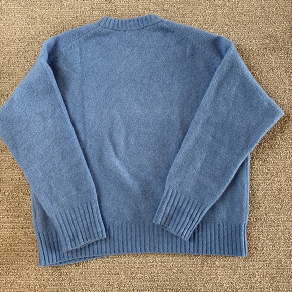 NEW CONDITION! MADEWELL CLOUDSOFT CREW NECK SWEATER in Hydrangea Blue. Sz.MED - Picture 5 of 12
